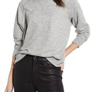 NEW, RAILS  Super Soft Women’s Callahan Crewneck Sweater, Melange Gray, XS